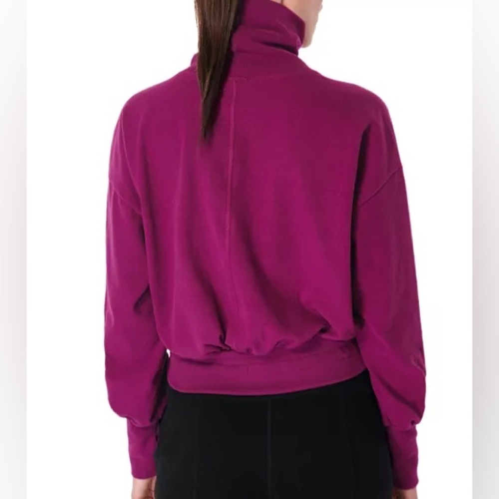 Sweaty Betty Melody Luxe Fleece Long Sleeve Turtleneck Sweatshirt Size 6 - Picture 2 of 8